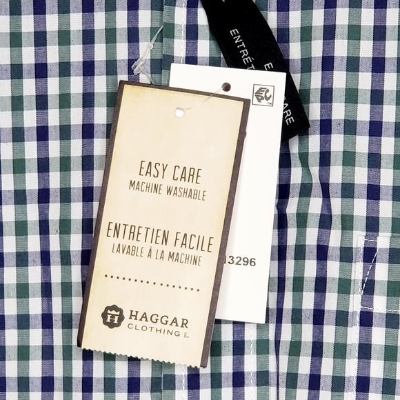 Haggar Men's Easy Care Plaid Short Sleeve Shirt - Picture 2 of 8
